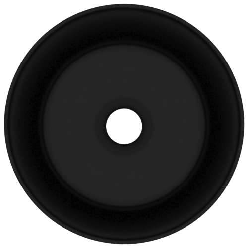 Luksuzni okrugli umivaonik mat crni 40 x 15 cm keramički Cijena