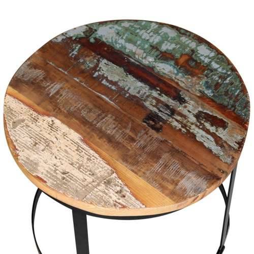 Dvodijelni set stolića za kavu obnovljeno drvo okrugli 40/50 cm Cijena