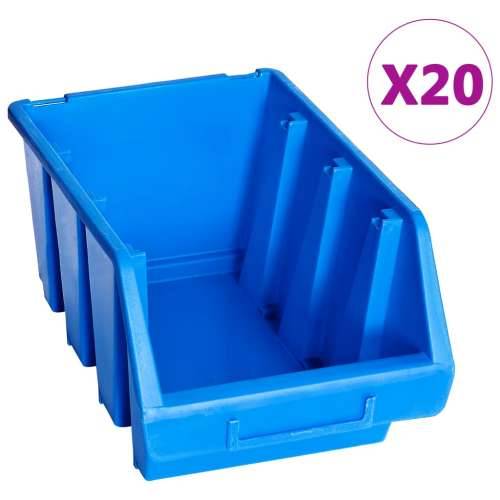 Složive kutije za pohranu 20 kom plave plastične - 170 x 240 x 126 mm 20 1 Cijena