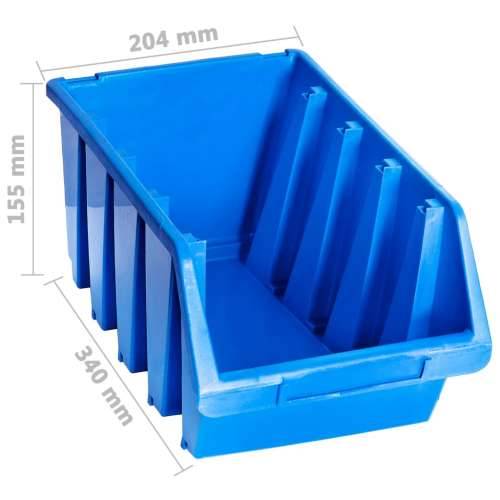 Složive kutije za pohranu 14 kom plave plastične - 204 x 340 x 155 mm 14 1 Cijena