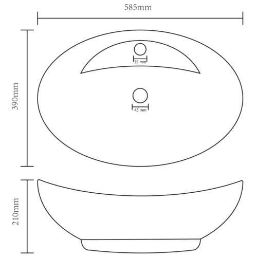Luksuzni ovalni umivaonik mat svjetlozeleni 58,5x39 cm keramički Cijena