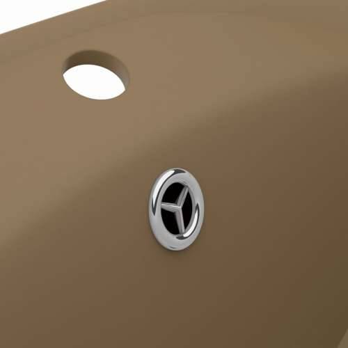 Luksuzni ovalni umivaonik mat krem 58,5 x 39 cm keramički Cijena