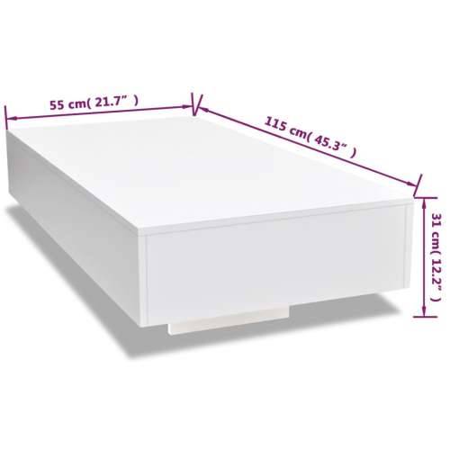 Klupski Stolić Visoki Sjaj Bijela boja   - Bijela 1 115 cm Cijena