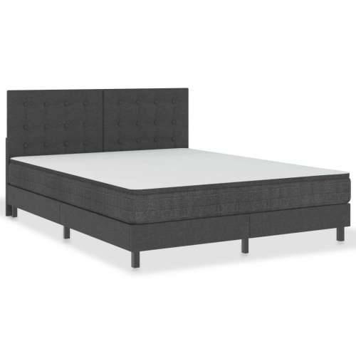 Krevet od tkanine s oprugama tamnosivi 180 x 200 cm - 180 x 200 cm Taftano uzglavlje + baza za krevet 24,5 cm Cijena
