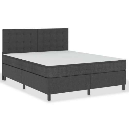 Krevet od tkanine s oprugama tamnosivi 180 x 200 cm - 180 x 200 cm Taftano uzglavlje + baza za krevet 35,5 cm Cijena