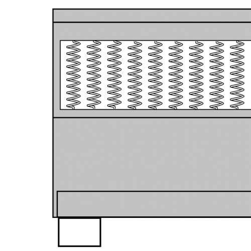 Krevet od tkanine s oprugama tamnosivi 180 x 200 cm - 180 x 200 cm Taftano uzglavlje + baza za krevet 35,5 cm Cijena