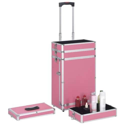 Kolica za šminku aluminijska ružičasta Cijena