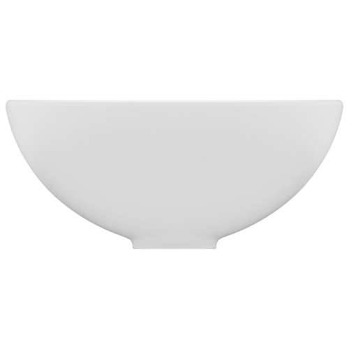 Luksuzni okrugli umivaonik mat bijeli 32,5 x 14 cm keramički Cijena