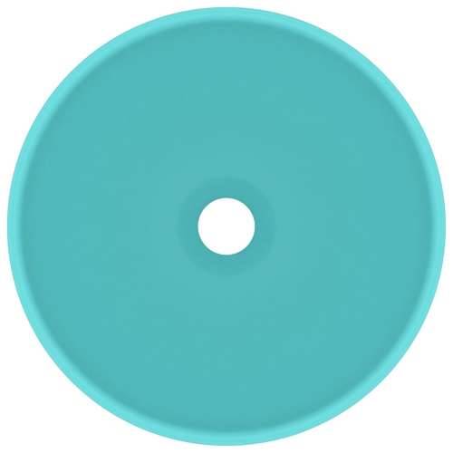 Luksuzni okrugli umivaonik svjetlozeleni 32,5 x 14 cm keramički Cijena