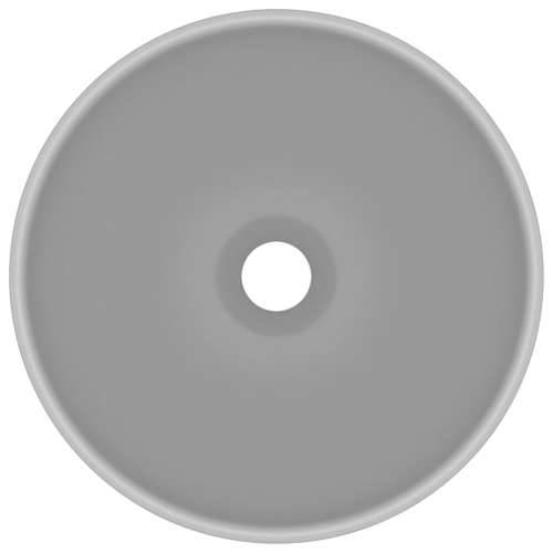 Luksuzni okrugli umivaonik mat svjetlosivi 32,5x14 cm keramički Cijena
