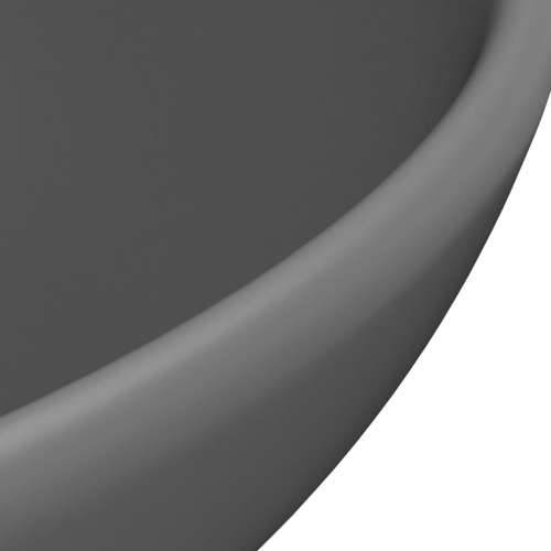 Luksuzni okrugli umivaonik mat tamnosivi 32,5 x 14 cm keramički Cijena