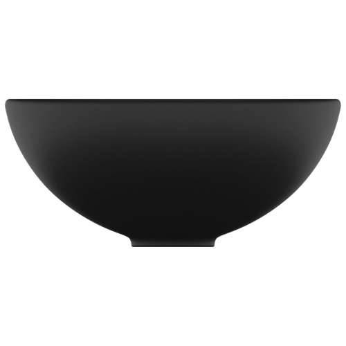 Luksuzni okrugli umivaonik mat crni 32,5 x 14 cm keramički Cijena