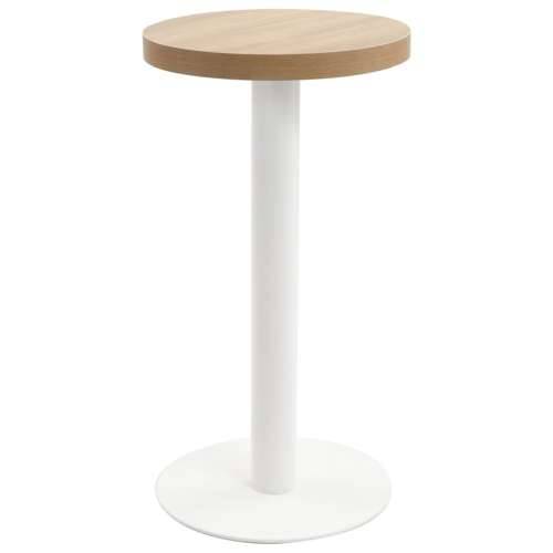 Bistro stol svjetlosmeđi 40 cm MDF - svijetlo smeđa i bijela 40 x 75 cm 1 Cijena
