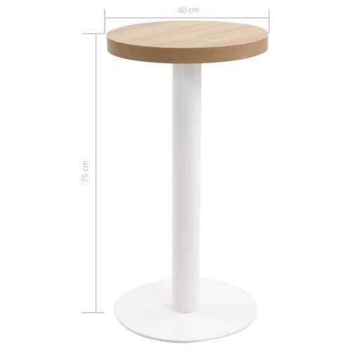 Bistro stol svjetlosmeđi 40 cm MDF - svijetlo smeđa i bijela 40 x 75 cm 1 Cijena
