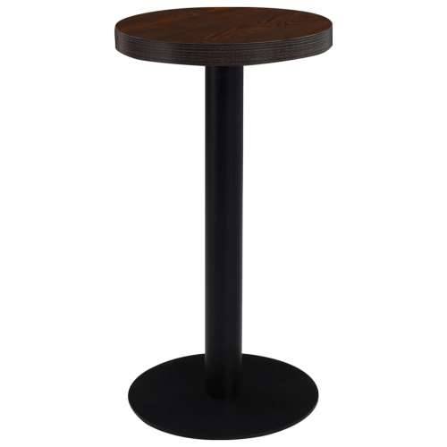 Bistro stol tamnosmeđi 40 cm MDF - tamno smeđa i crna 40 x 75 cm 1 Cijena