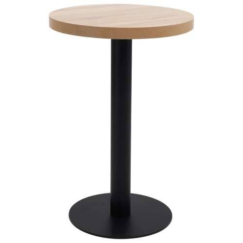 Bistro stol svjetlosmeđi 50 cm MDF - svijetlo smeđa i crna 50 x 75 cm 1 Cijena