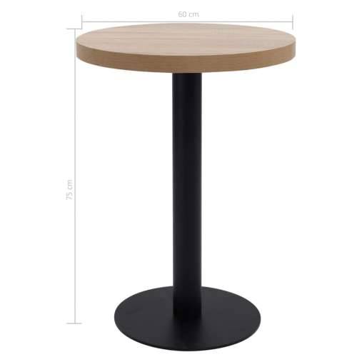 Bistro stol svjetlosmeđi 60 cm MDF - svijetlo smeđa i crna 60 x 75 cm 1 Cijena