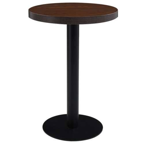Bistro stol tamnosmeđi 60 cm MDF - tamno smeđa i crna 60 x 75 cm 1 Cijena