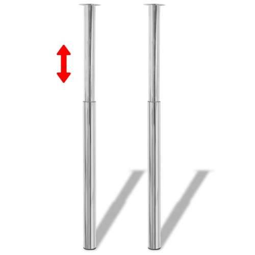 Teleskopske noge za stol 4 kom kromirane 710 - 1100 mm Cijena