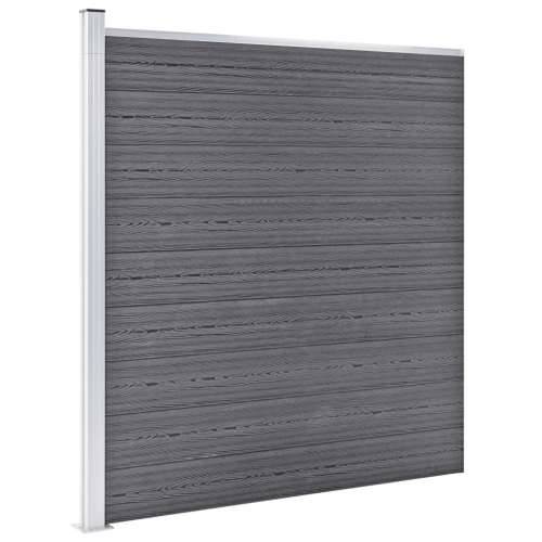 Set WPC ograda 4 kvadratne + 1 kosa 792 x 186 cm sivi Cijena