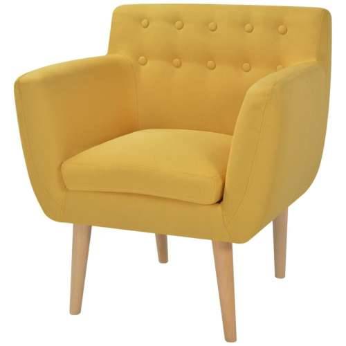 Fotelja od tkanine žuta Cijena