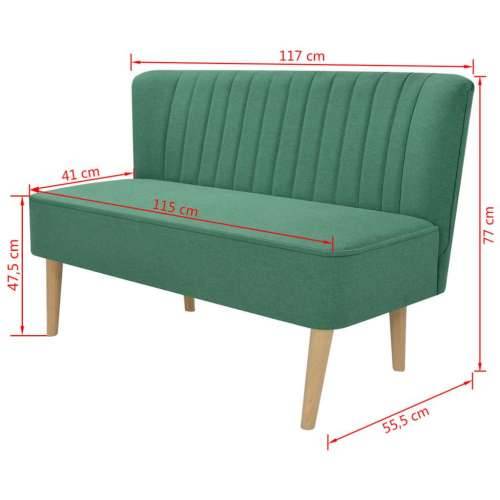 Sofa 117x55,5x77 cm Tkanina Zelena Cijena