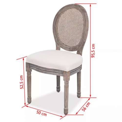 Blagovaonske stolice od tkanine 4 kom krem Cijena