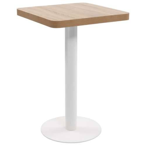 Bistro stol svjetlosmeđi 50 x 50 cm MDF - svijetlo smeđa i bijela 50 x 50 x 75 cm 1 Cijena