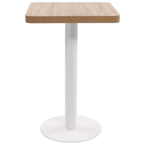 Bistro stol svjetlosmeđi 50 x 50 cm MDF - svijetlo smeđa i bijela 50 x 50 x 75 cm 1 Cijena