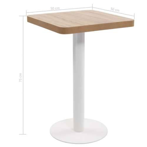 Bistro stol svjetlosmeđi 50 x 50 cm MDF - svijetlo smeđa i bijela 50 x 50 x 75 cm 1 Cijena