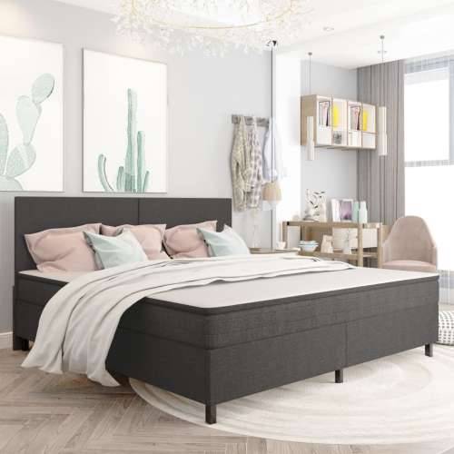 Krevet od tkanine s oprugama tamnosivi 200 x 200 cm - 200 x 200 cm Obično uzglavlje + baza za krevet 35,5 cm Cijena