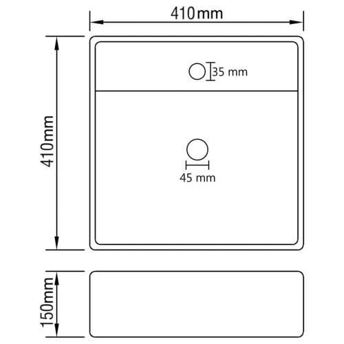 Luksuzni kvadratni umivaonik mat svjetlosivi 41x41 cm keramički Cijena
