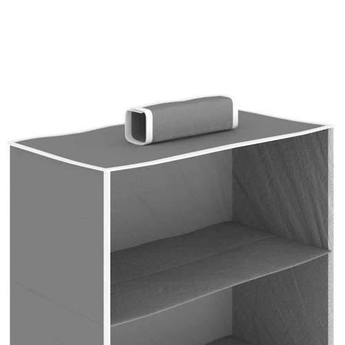 Viseći organizatori od tkanine za ormar 2 kom s 6 police - Siva 30 x 15 x 80 cm 2 1 Cijena