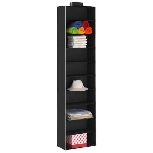 Viseći organizatori od tkanine za ormar 2 kom s 10 polica - Crna 30 x 15 x 120 cm 2 1 Cijena