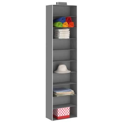Viseći organizatori od tkanine za ormar 2 kom s 10 polica - Siva 30 x 15 x 120 cm 2 1 Cijena
