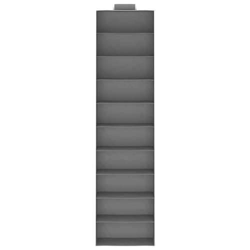Viseći organizatori od tkanine za ormar 2 kom s 10 polica - Siva 30 x 15 x 120 cm 2 1 Cijena