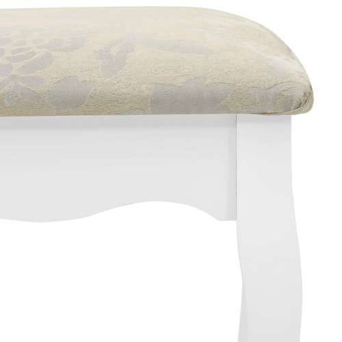 Toaletni stolić sa stolcem bijeli 100x40x146 cm drvo paulovnije Cijena