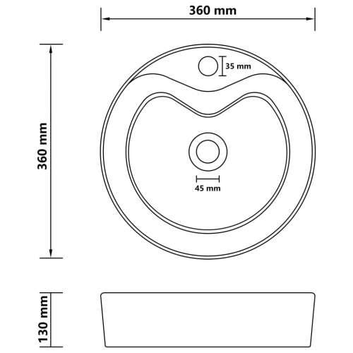 Luksuzni Lavabo - Umivaonik mat bijeli 36 x 13 cm keramički - mat bijela Cijena