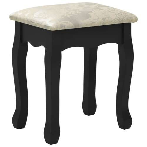 Toaletni stolić sa stolcem crni 50x59x136 cm drvo paulovnije Cijena