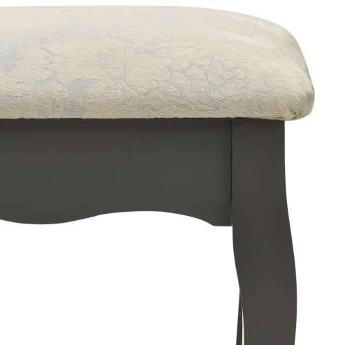 Toaletni stolić sa stolcem sivi 50x59x136 cm od drva paulovnije Cijena