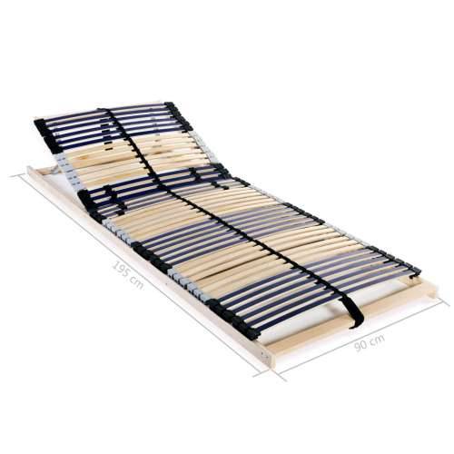 Podnice za krevet 2 kom s 42 letvice i 7 zona 90 x 200 cm - 90 x 200 cm 42 letvice Cijena