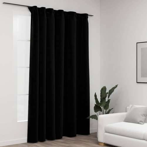 Zavjese za zamračivanje s kukama crne 290 x 245 cm - Crna 1 Cijena