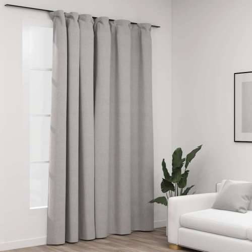 Zavjesa za zamračivanje s kukama siva 290 x 245 cm - Siva 1 Cijena