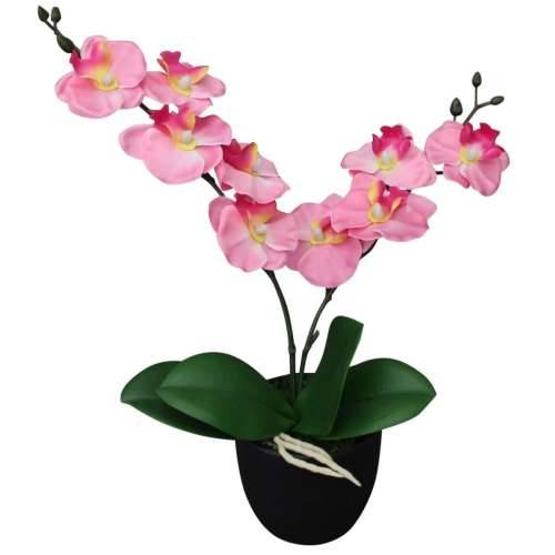 Umjetna orhideja s posudom 30 cm ružičasta