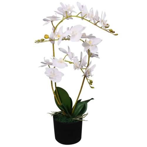 Umjetna orhideja s posudom 65 cm bijela Cijena