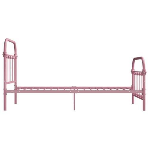 Okvir za krevet ružičasti metalni 100 x 200 cm - Ružičasta 100 x 200 cm Cijena