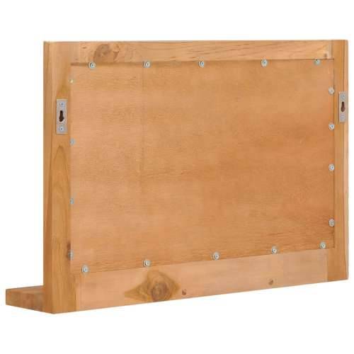 Zidno ogledalo s policom 60 x 12 x 40 cm od masivne tikovine - 60 x 12 x 40 cm 1 Cijena