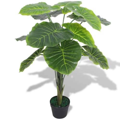 Umjetna biljka Taro s posudom 85 cm Zelena Cijena
