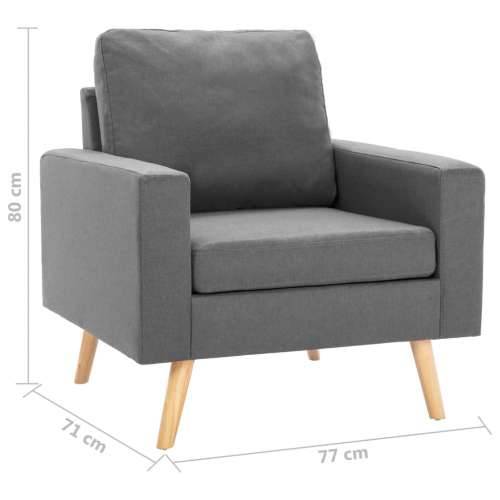 2-dijelni set sofa od tkanine svjetlosivi Cijena