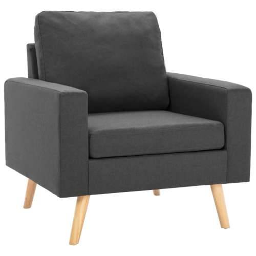 2-dijelni set sofa od tkanine tamnosivi Cijena